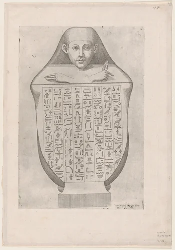 Face of an Egyptian canopic vase, from "Speculum Romanae Magnificentiae" by Etienne DuPérac, print, 1530-1605