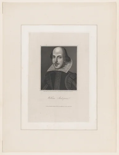 William Shakespeare by Charles Picart, print, 1827