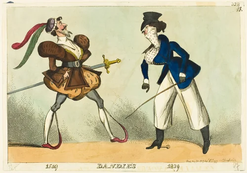 1519 Dandies 1819 by William Heath, print, 1819