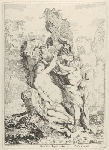 Perseus Saving Andromeda by Giovanni David, print, 1775