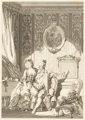 Le calendrier des viellards by Jean Honoré Fragonard, print, 1741-1808