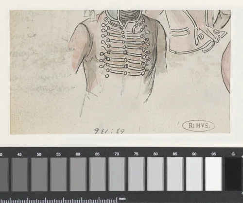 Schetsen van huzaren (afgesneden) by Georges Michel, drawing, 1773-1843