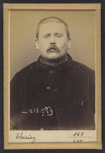 Theriez. Louis (ou Perriez). 35 ans, né le 29/8/58 à Paris. Ébéniste. Anarchiste. 16/3/94. by Alphonse Bertillon, photograph, 1894