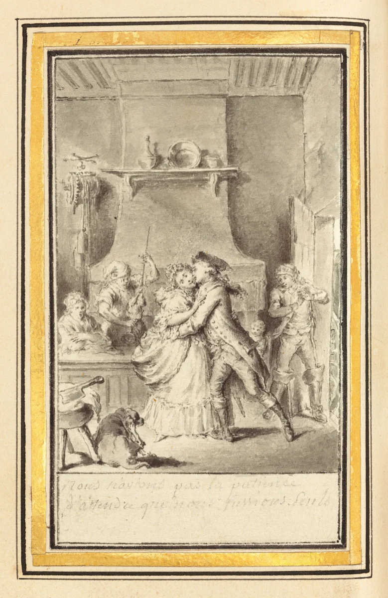 Nous n'avons pas le patience d'attendre que nous fussions seuls by Louis-Joseph Lefevre; Jacques-Joseph Coiny, drawing, 1797