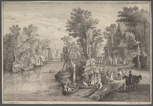The Ferry by Wenceslaus Hollar, print, 1649