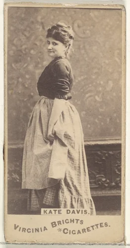 Kate Davis, from the Actors and Actresses series (N45, Type 1) for Virginia Brights Cigarettes by Allen & Ginter, photograph, 1885-1891
