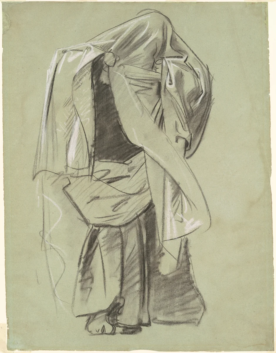 Study for "Frieze of Prophets" by John Singer Sargent, drawing, 1890-1892