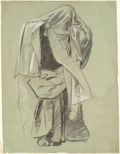 Study for "Frieze of Prophets" by John Singer Sargent, drawing, 1890-1892