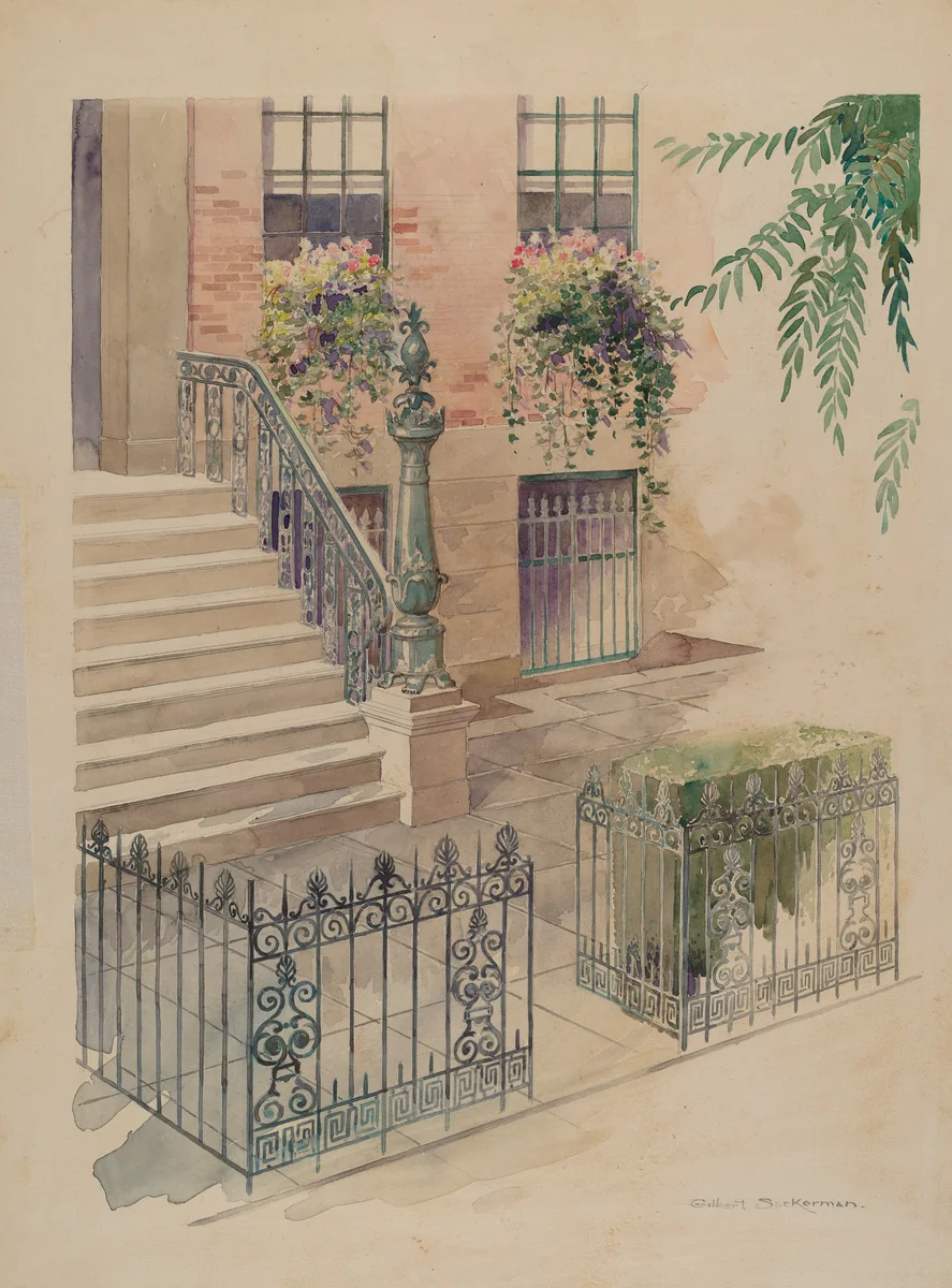 Balcony by Gilbert Sackerman, index of american design, 1935-1942