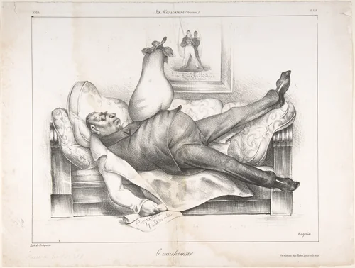 Le Cauchemar (The Nightmare), published in "La Caricature" by Honoré Daumier, print, 1832
