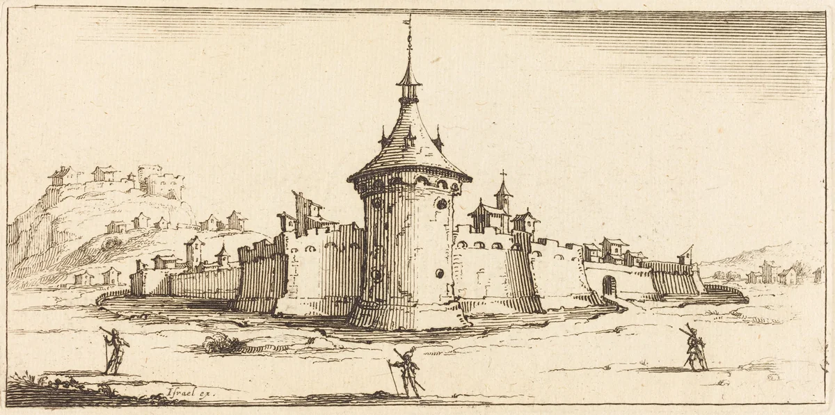 Landscape by Jacques Callot, print, 1635