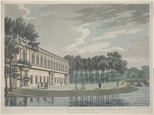 The East Front of the Library of Trinity College by Thomas Malton, print, 1800