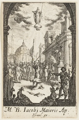 Martyrdom of Saint John, the Major, plate four from The Martyrdoms of the Apostles by Jacques Callot, print, 1612-1635