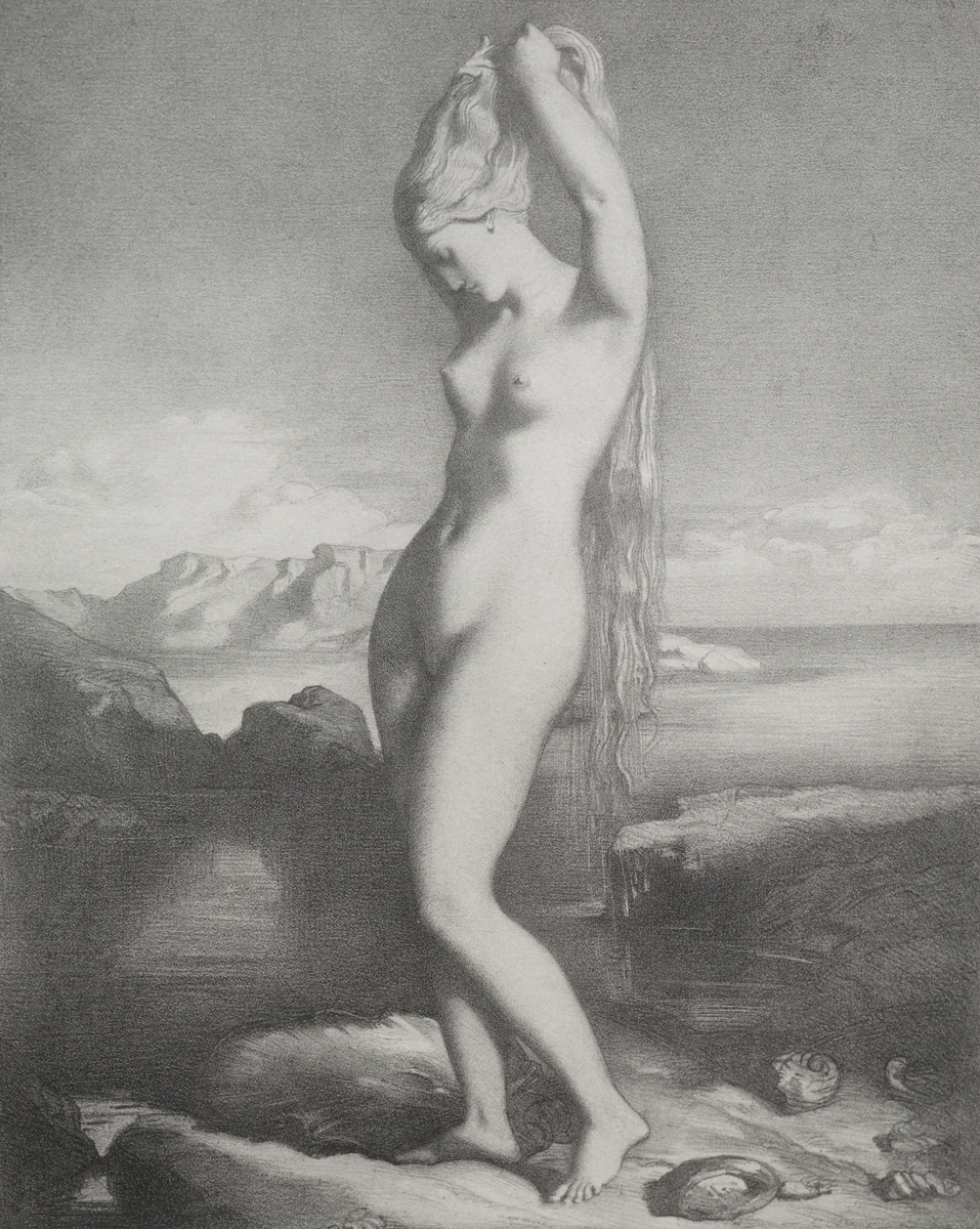 Venus Anadyomène by Théodore Chassériau, print, 1839