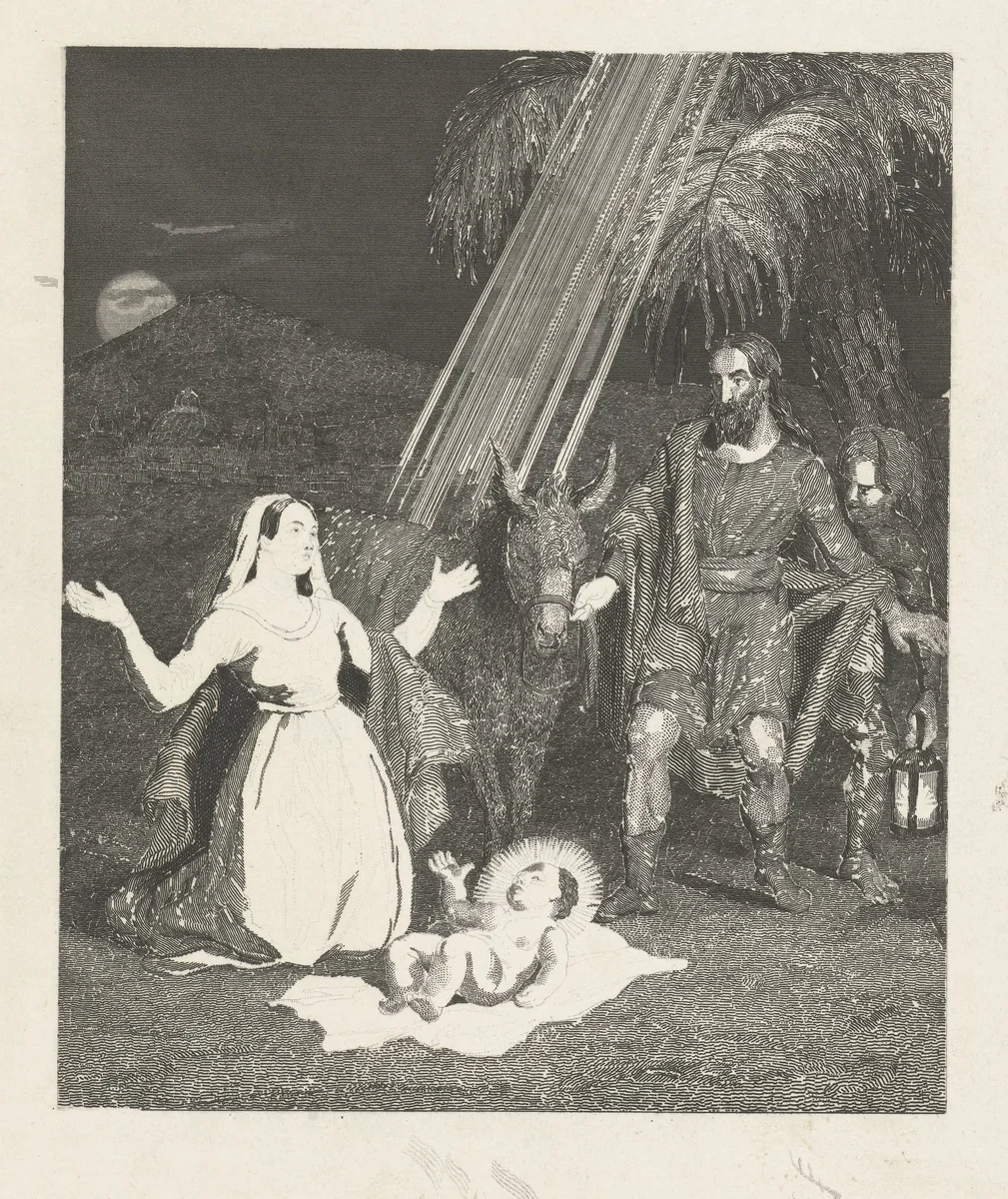 Geboorte van Christus by Henricus Wilhelmus Couwenberg, print, 1830-1845