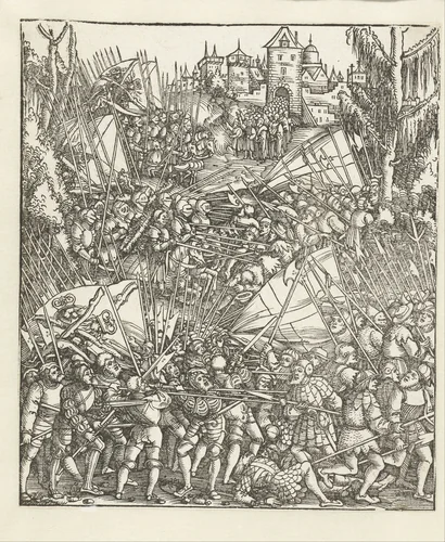 Tweede Vlaamse Opstand by Hans Springinklee, print, 1515