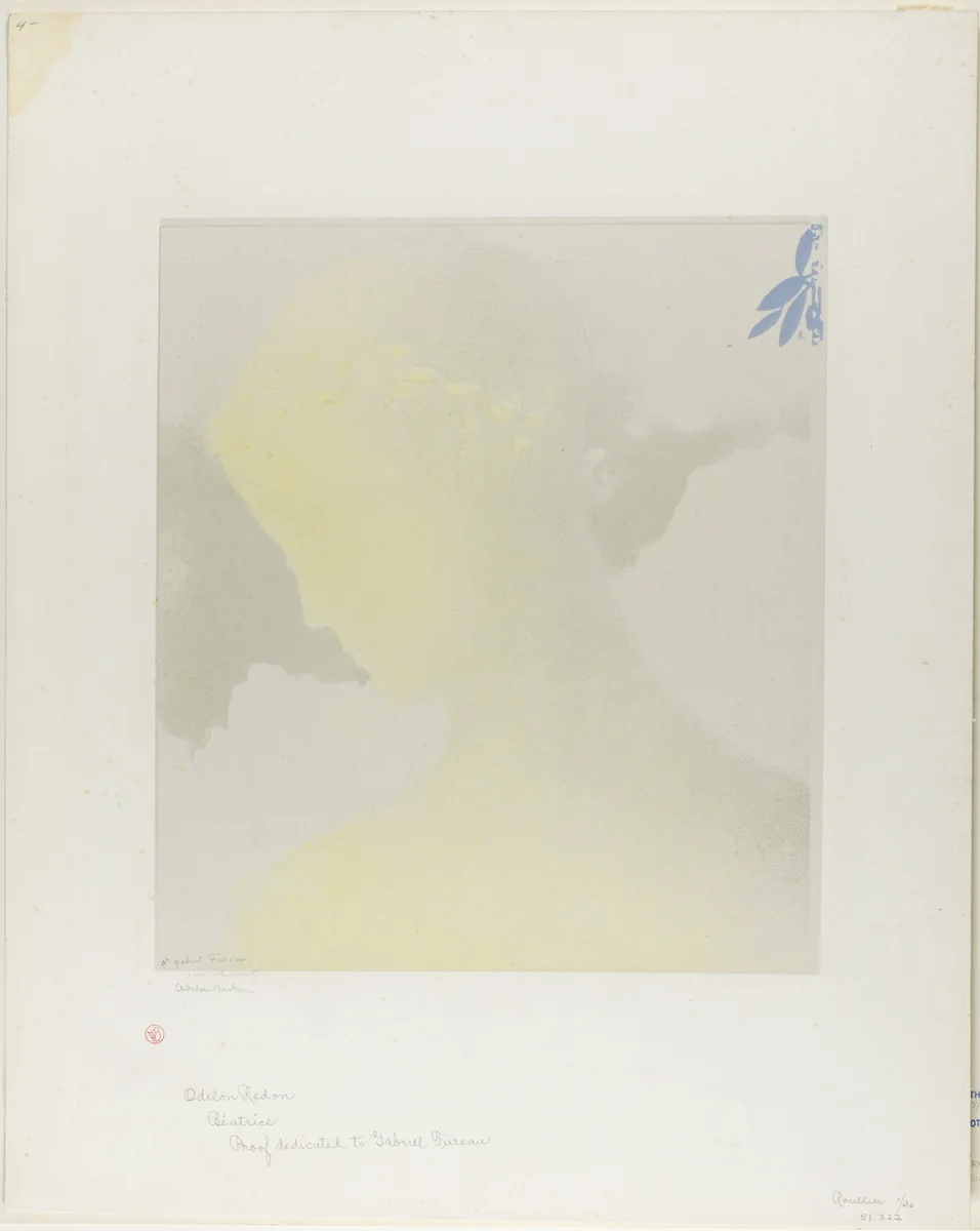 Béatrice by Odilon Redon, print, 1897