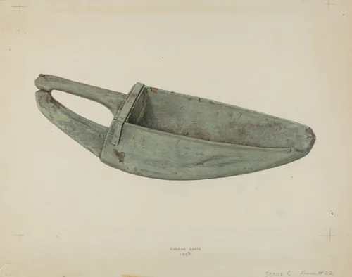 Wooden Scoop by Eugene Bartz, index of american design, 1938