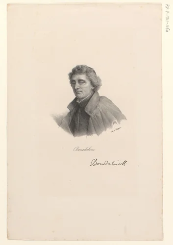 Portret van Louis Bourdaloue by anonymous, print, 1818-1842
