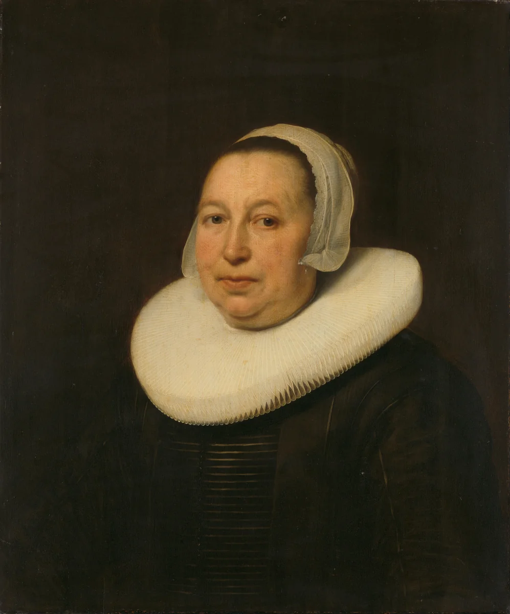 Maria Pietersdr de Leest (d. 1652), Wife of Samuel van Lansbergen by Bartholomeus van der Helst, painting, 1646