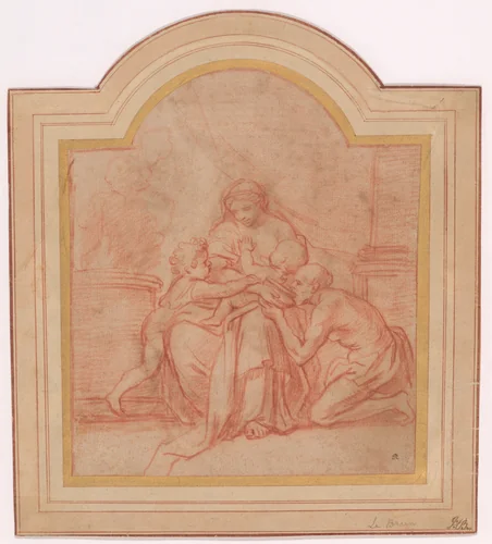 Charity by Charles Le Brun, drawing, 1641-1651