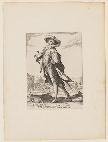 Treasurer, from Officers and Soldiers of the Bodyguard of Emperor Rudolph II by Jacques de Gheyn II, print, 1587