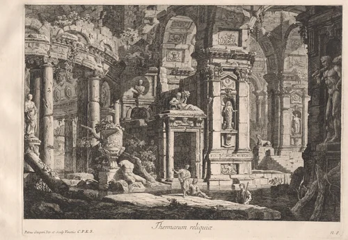 Thermarum reliquiae by Pietro Gaspari; Giuseppe Lante, print, 1771