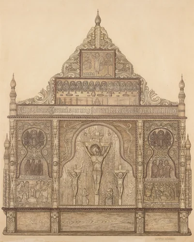 Decorah Altar by Raymond Neumann, index of american design, 1935-1942