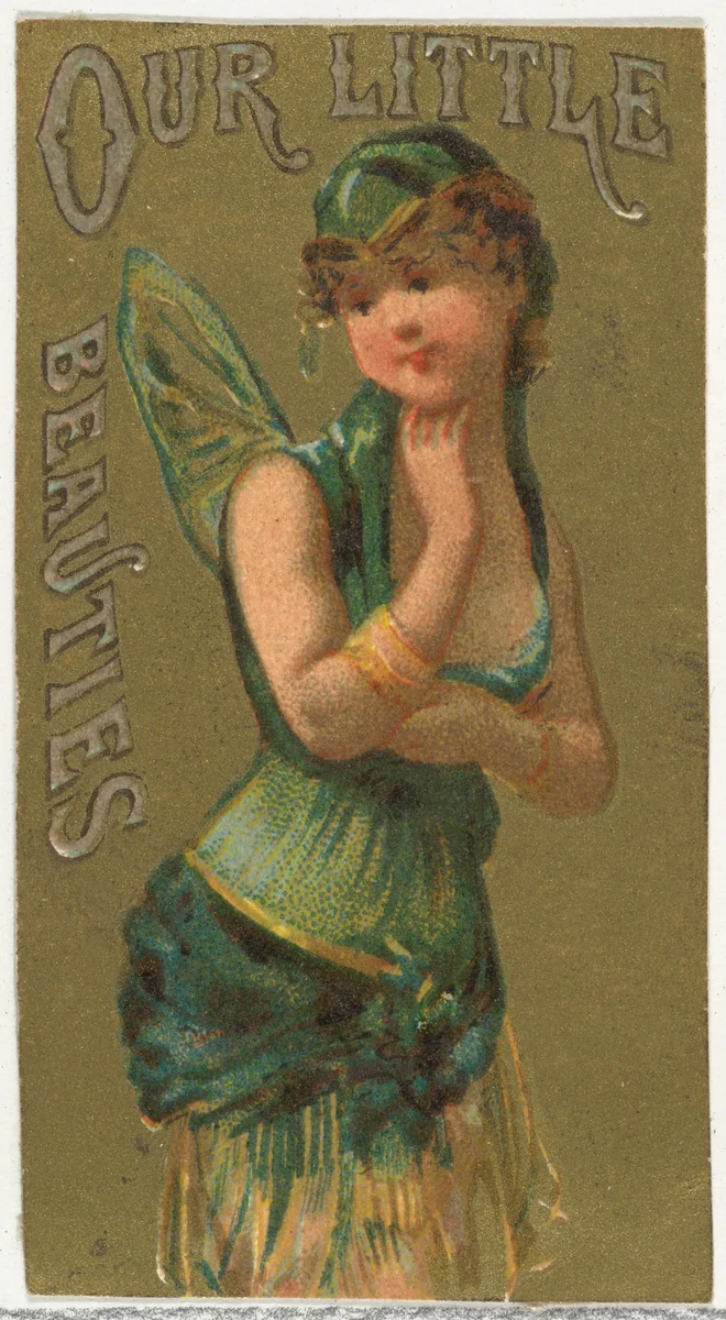 From the Girls and Children series (N58) promoting Our Little Beauties Cigarettes for Allen & Ginter brand tobacco products by Allen & Ginter, print, 1887