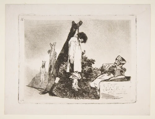 Not [in this case] either (Tampoco), plate 36 from "The Disasters of War" (Los Desastres de La Guerra) by Goya, print, 1810