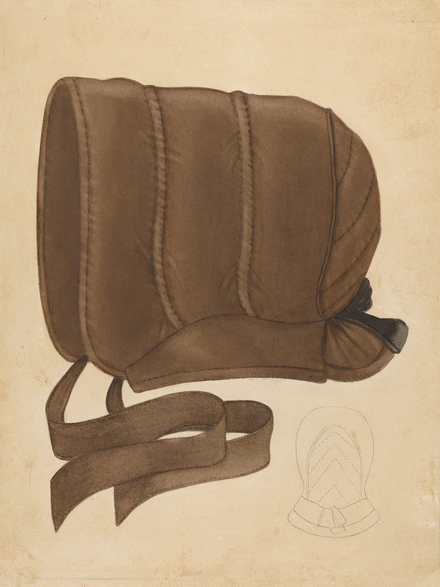 Silk Bonnet by American 20th Century, index of american design, 1940