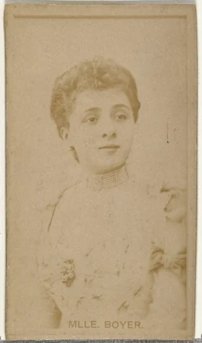 Mlle. Boyer, from the Actors and Actresses series (N145-8) issued by Duke Sons & Co. to promote Duke Cigarettes by W. Duke, Sons & Co., photograph, 1890-1895