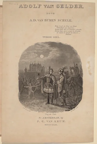 Title Page for A.D. van Buren Schele's "Adolf van Gelder", Amsterdam, 1842 by Dirk Sluyter, print, 1842