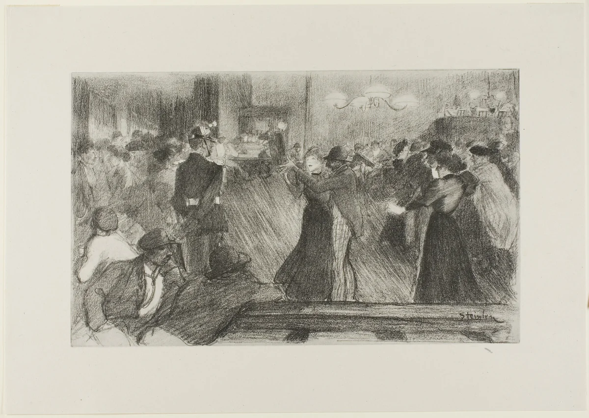 Dance Hall by Théophile Alexandre Steinlen, print, 1898
