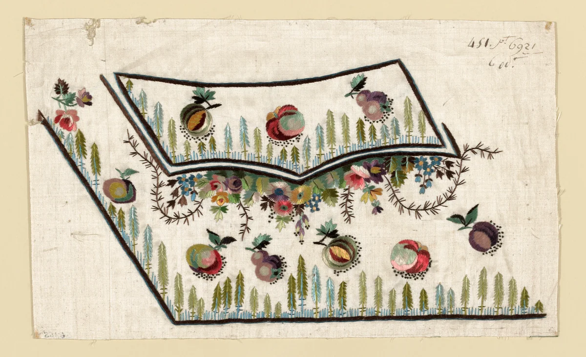 Salesman's Sample (Waistcoat Pocket) by France, probably Lyon, textile, 1780-1790