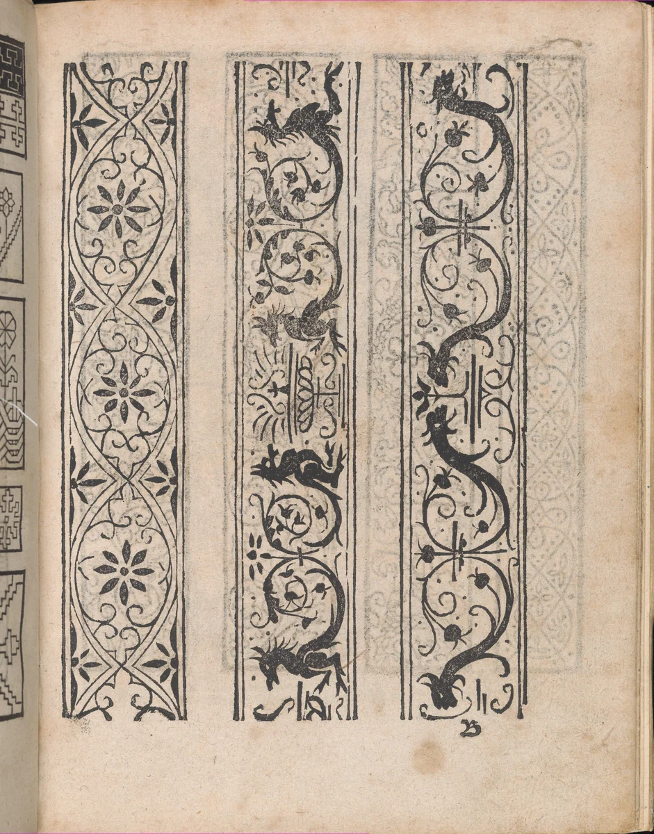 Modelbuch aller Art Nehens vn Stickens (Page 5r) by Christian Egenolff, book, 1535