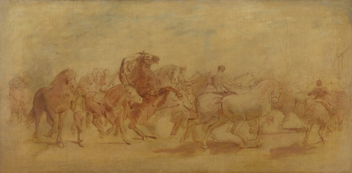 Study for The Horse Fair by Rosa Bonheur, painting, 1845-1855
