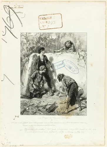 Les Propos de Thomas Vireloque: Misère-et-corde! by Paul Gavarni, print, 1852