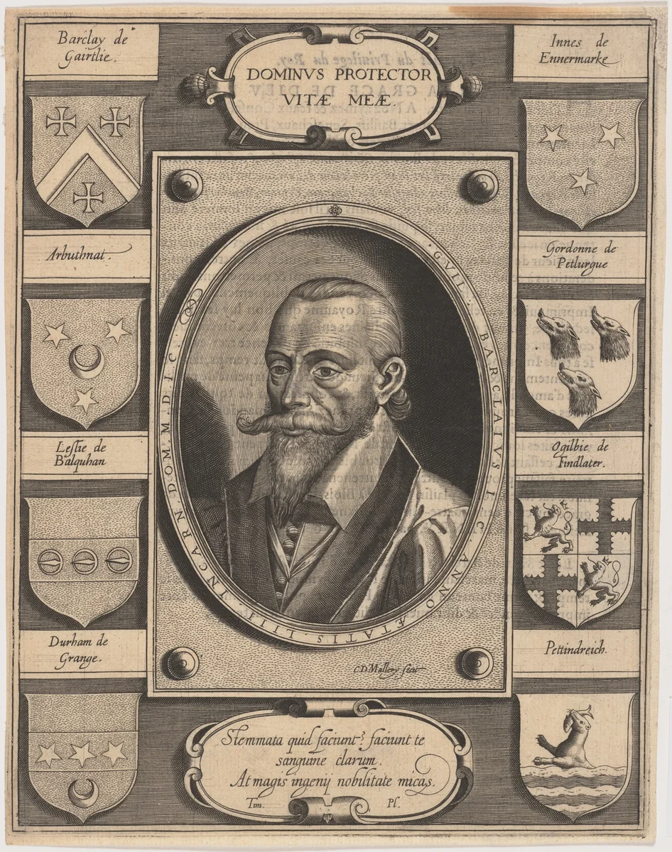 William Barclay by Karel van Mallery, print, 1571-1635