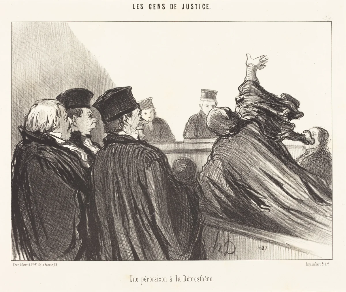 Une Péroraison a la Démosthène by Honoré Daumier, print, 1847