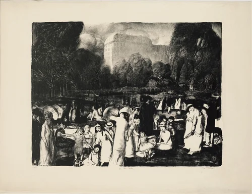 In the Park, Light by George Bellows, print, 1916