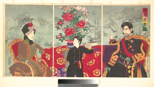 A Mirror of Japan’s Nobility by Yōshū Chikanobu (楊洲周延), print, 1887