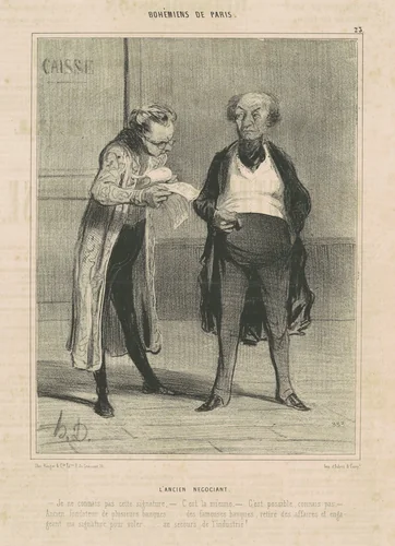 L'ancien négociant by Honoré Daumier, print, 1842
