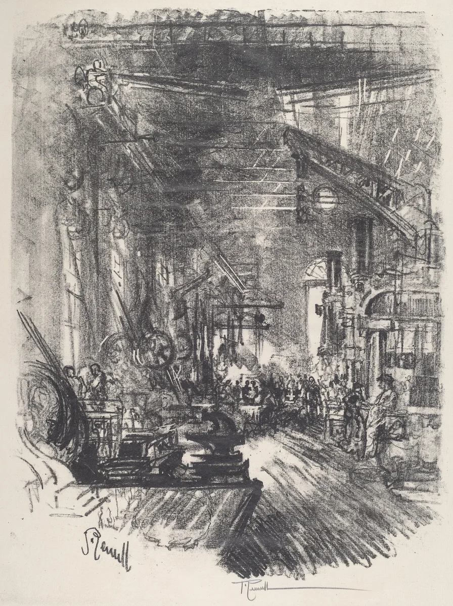 The Forges by Joseph Pennell, print, 1917