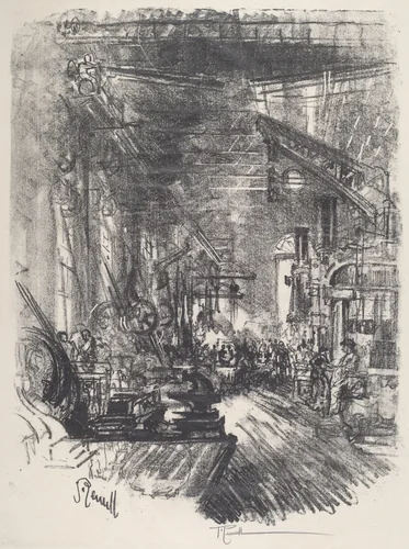 The Forges by Joseph Pennell, print, 1917