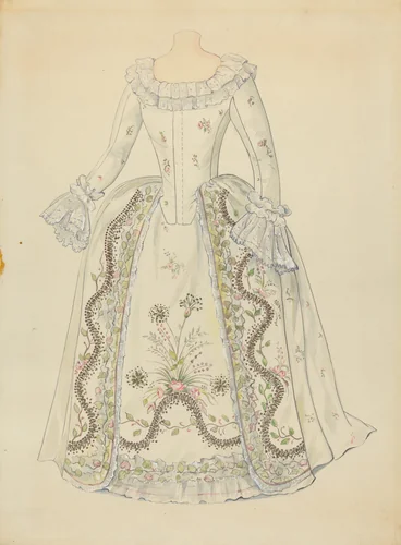 Dress by Charlotte Winter, index of american design, 1935-1942