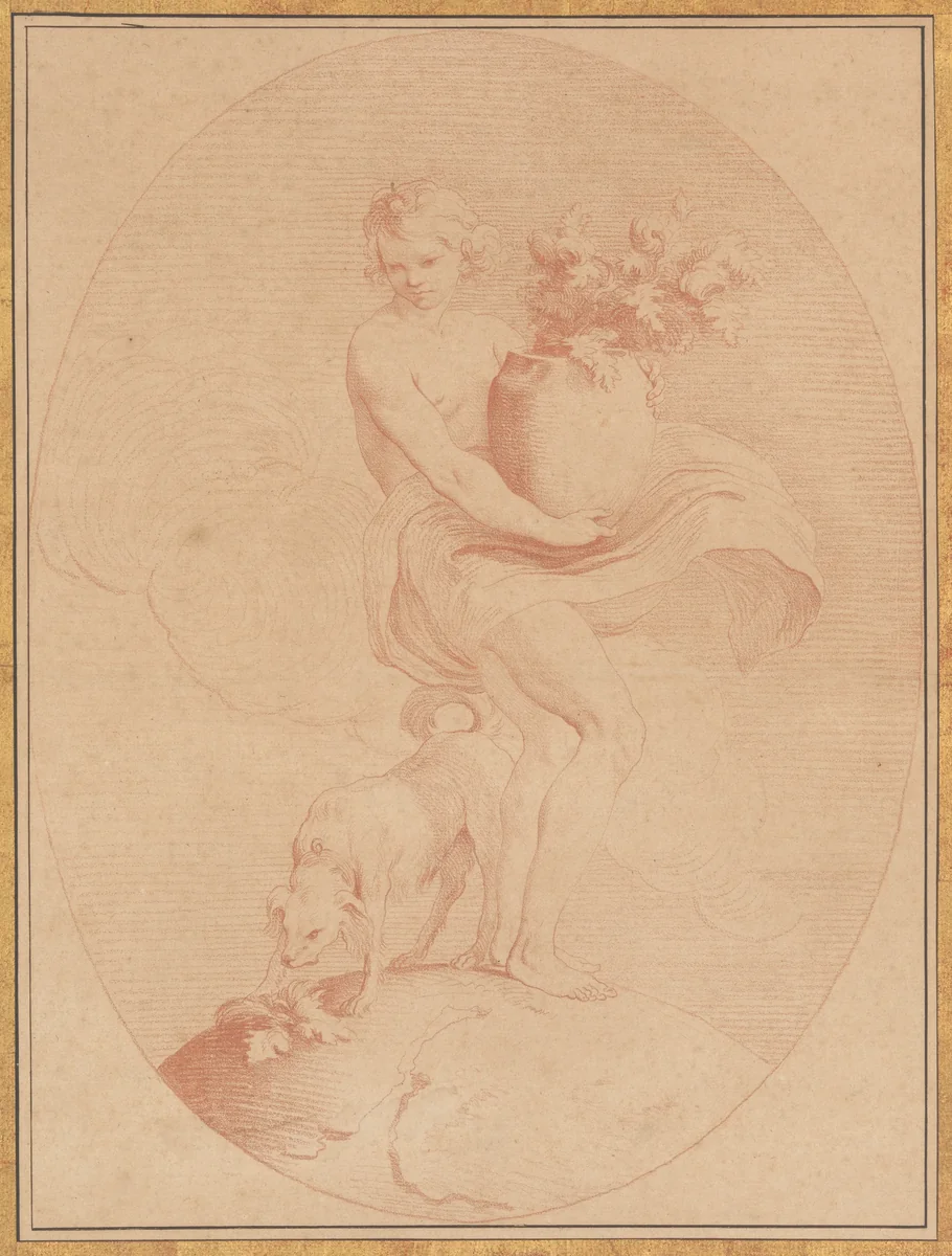 The Sense of Smell by Edme Bouchardon, drawing, 1700-1770