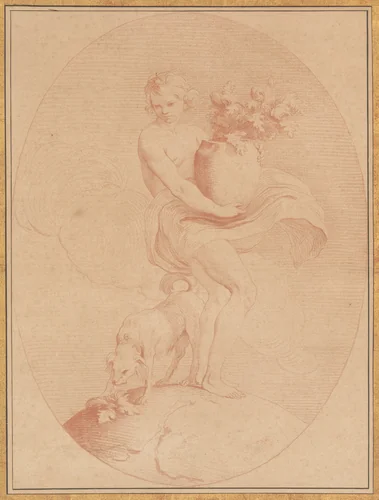 The Sense of Smell by Edme Bouchardon, drawing, 1700-1770