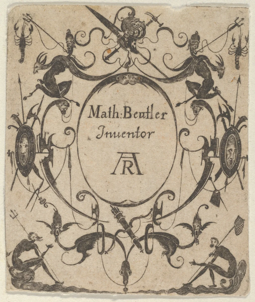 Blackwork Design for Goldsmithwork by Mathais Beitler, print, 1616-1700