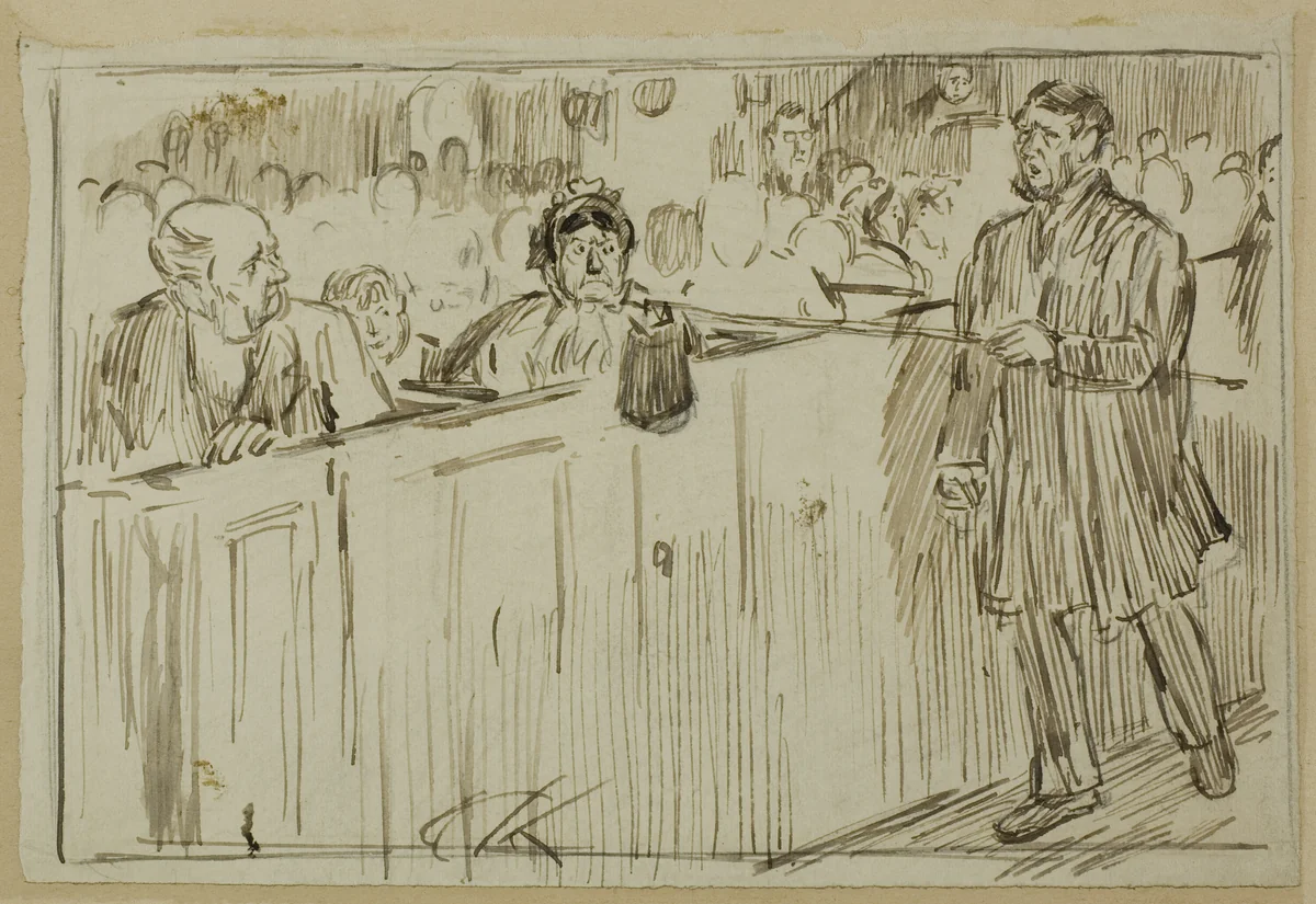 Force of Habit by Charles Samuel Keene, drawing, 1870-1891